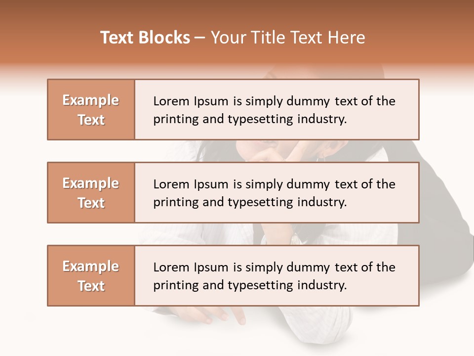 Beautiful Blonde In A White Man's Shirt PowerPoint Template