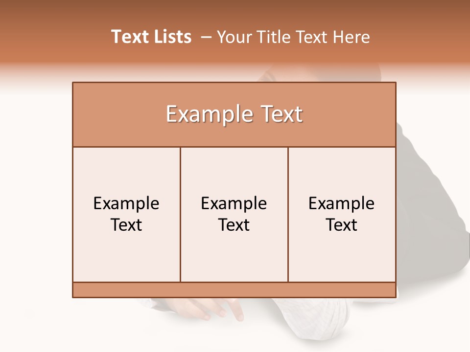 Beautiful Blonde In A White Man's Shirt PowerPoint Template