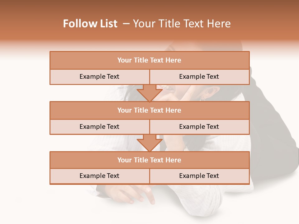 Beautiful Blonde In A White Man's Shirt PowerPoint Template