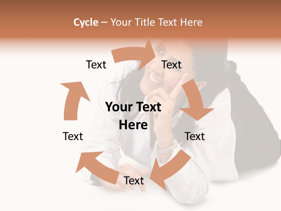 Beautiful Blonde In A White Man's Shirt PowerPoint Template