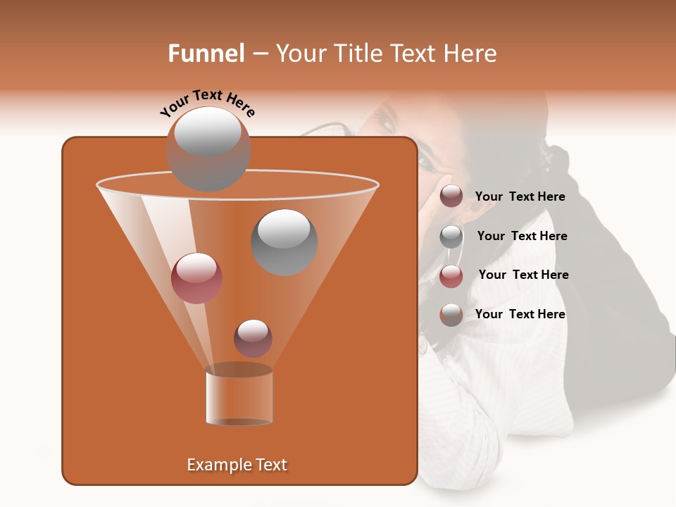 Beautiful Blonde In A White Man's Shirt PowerPoint Template