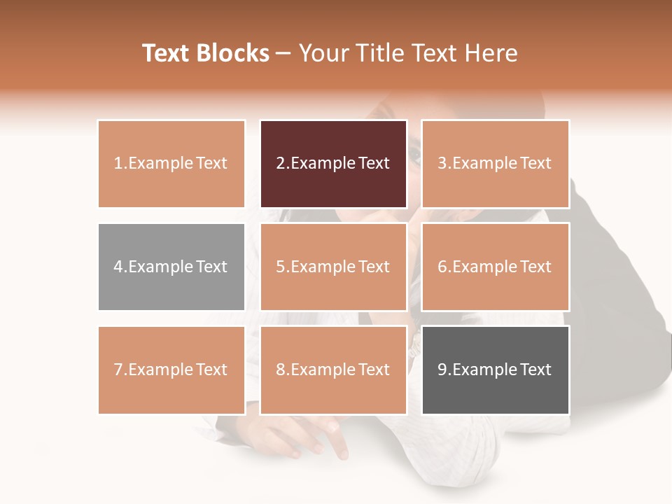 Beautiful Blonde In A White Man's Shirt PowerPoint Template