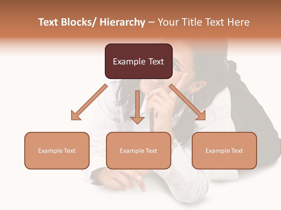 Beautiful Blonde In A White Man's Shirt PowerPoint Template