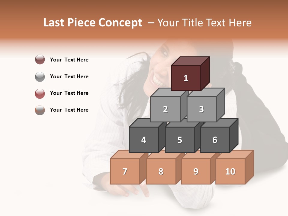 Beautiful Blonde In A White Man's Shirt PowerPoint Template