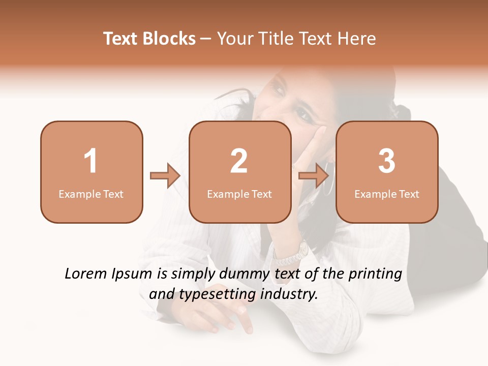 Beautiful Blonde In A White Man's Shirt PowerPoint Template