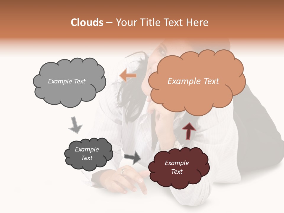 Beautiful Blonde In A White Man's Shirt PowerPoint Template