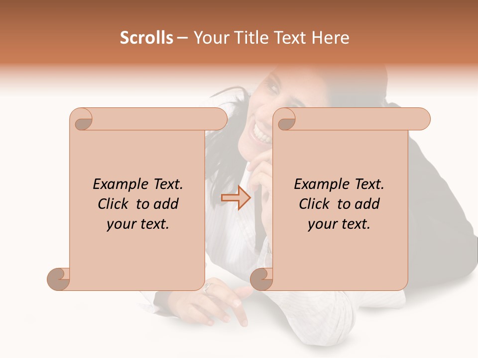 Beautiful Blonde In A White Man's Shirt PowerPoint Template