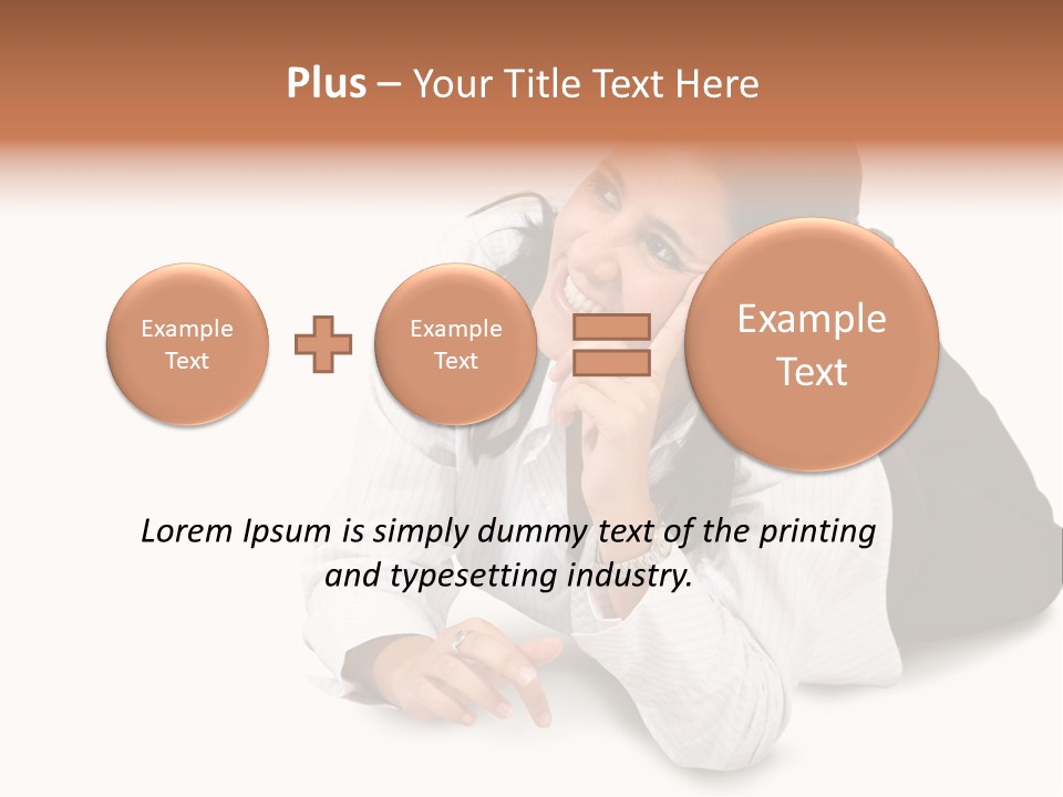 Beautiful Blonde In A White Man's Shirt PowerPoint Template