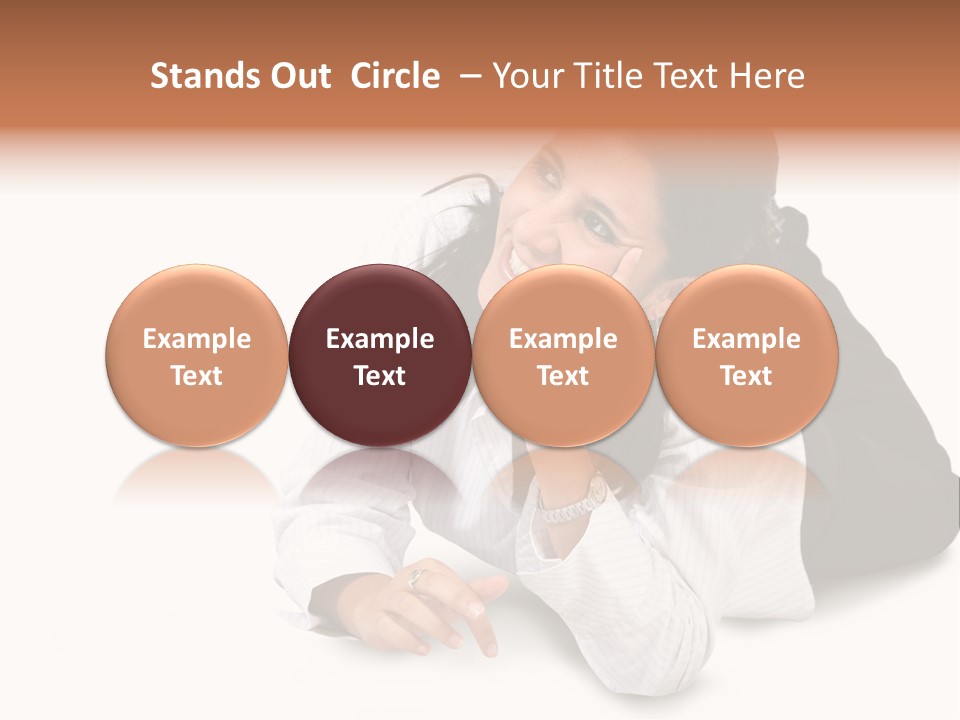 Beautiful Blonde In A White Man's Shirt PowerPoint Template