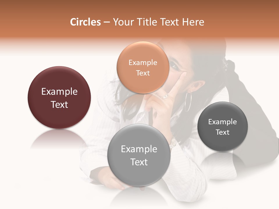 Beautiful Blonde In A White Man's Shirt PowerPoint Template