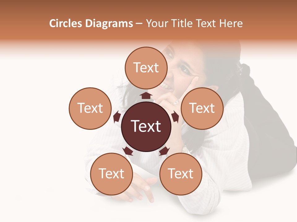 Beautiful Blonde In A White Man's Shirt PowerPoint Template