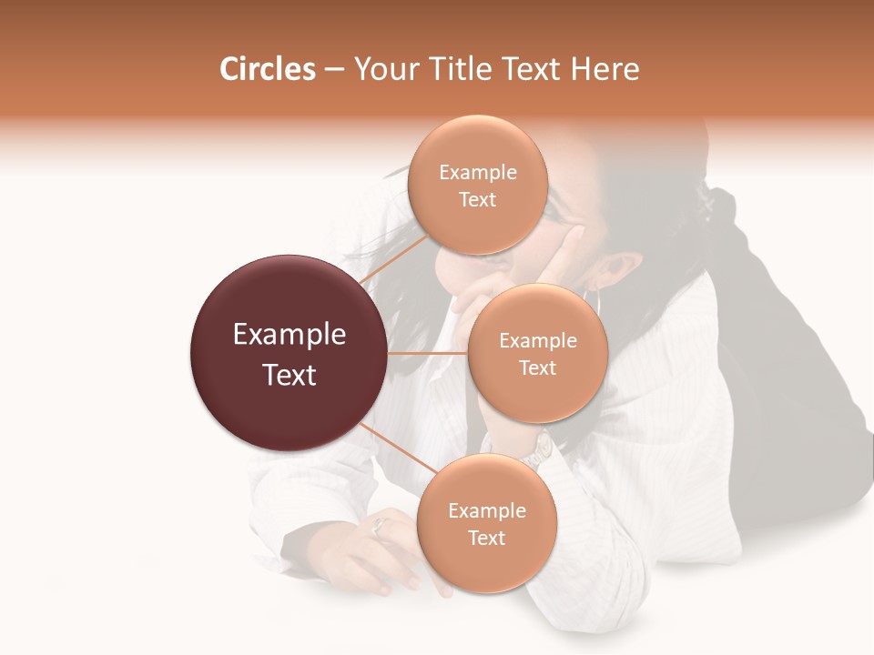 Beautiful Blonde In A White Man's Shirt PowerPoint Template