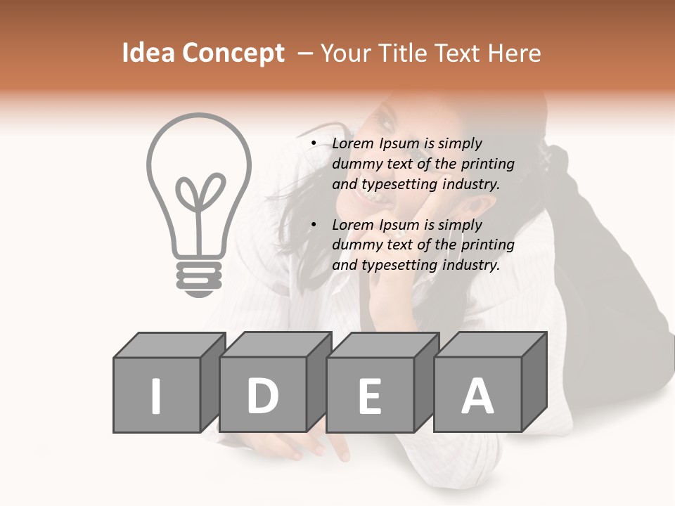 Beautiful Blonde In A White Man's Shirt PowerPoint Template