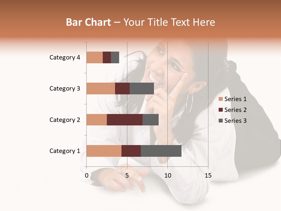 Beautiful Blonde In A White Man's Shirt PowerPoint Template