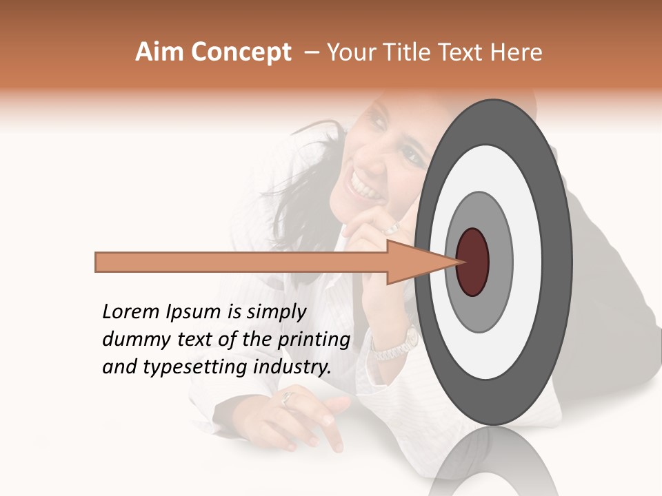 Beautiful Blonde In A White Man's Shirt PowerPoint Template