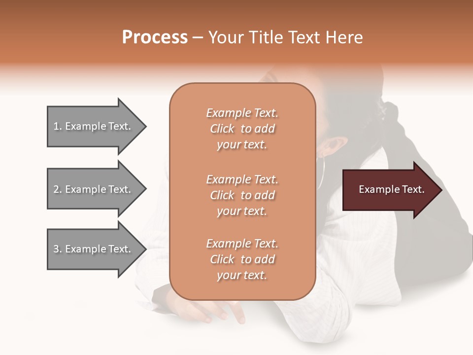 Beautiful Blonde In A White Man's Shirt PowerPoint Template