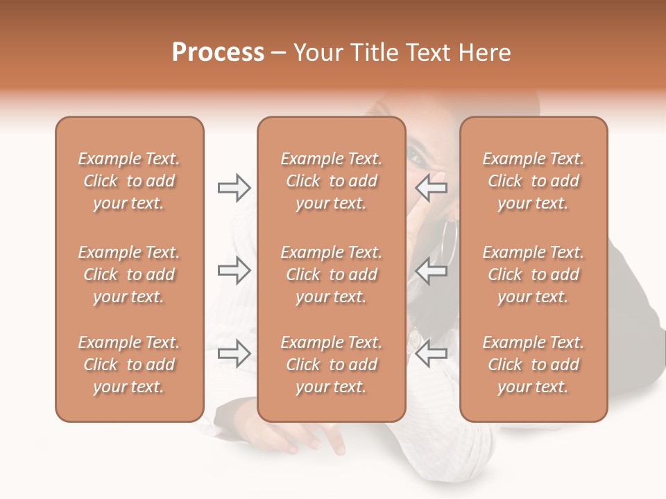 Beautiful Blonde In A White Man's Shirt PowerPoint Template