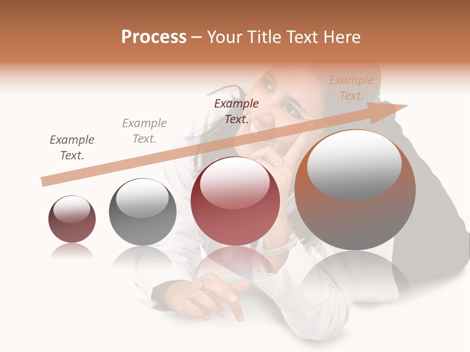 Beautiful Blonde In A White Man's Shirt PowerPoint Template