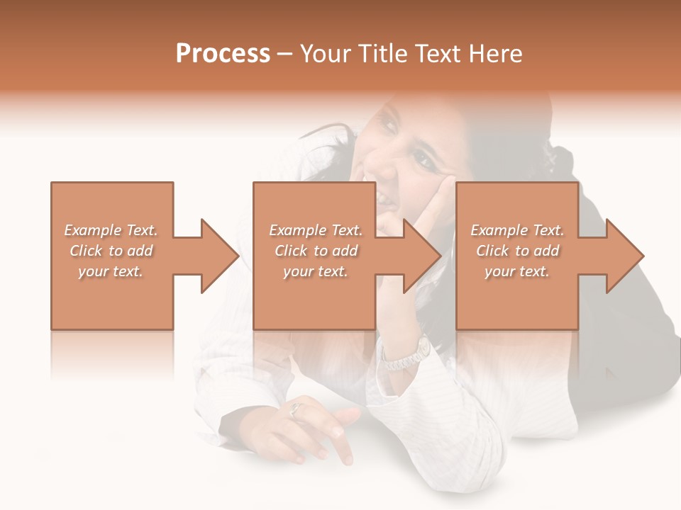 Beautiful Blonde In A White Man's Shirt PowerPoint Template