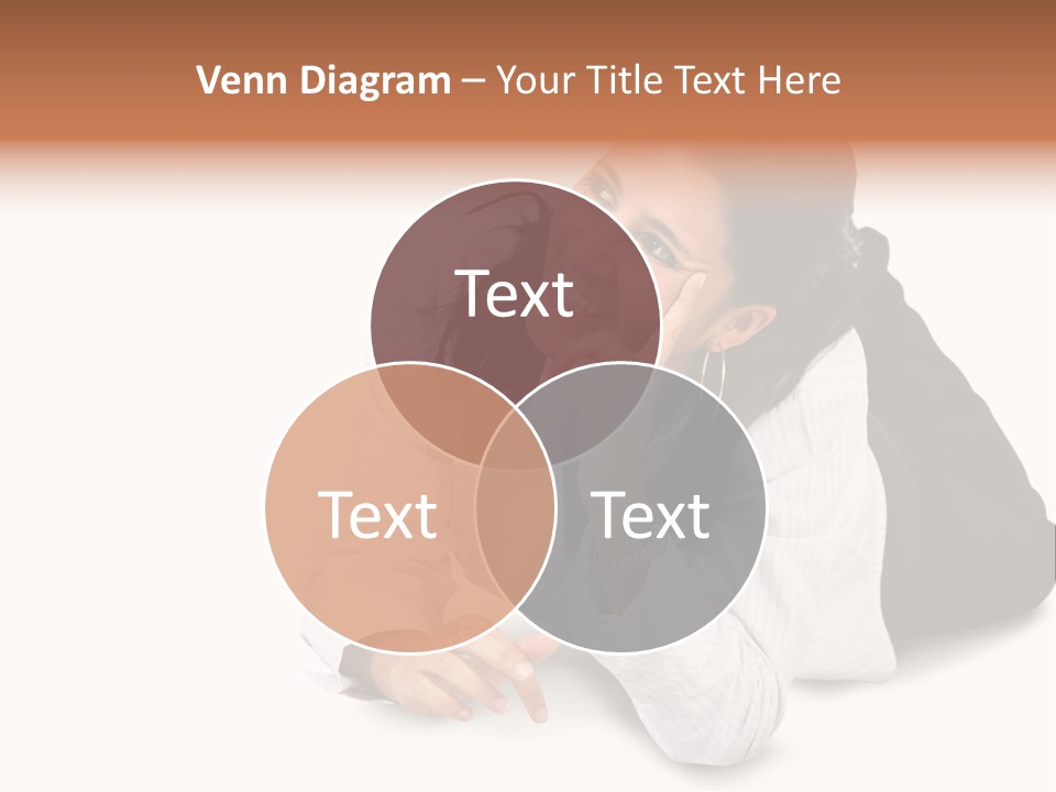 Beautiful Blonde In A White Man's Shirt PowerPoint Template