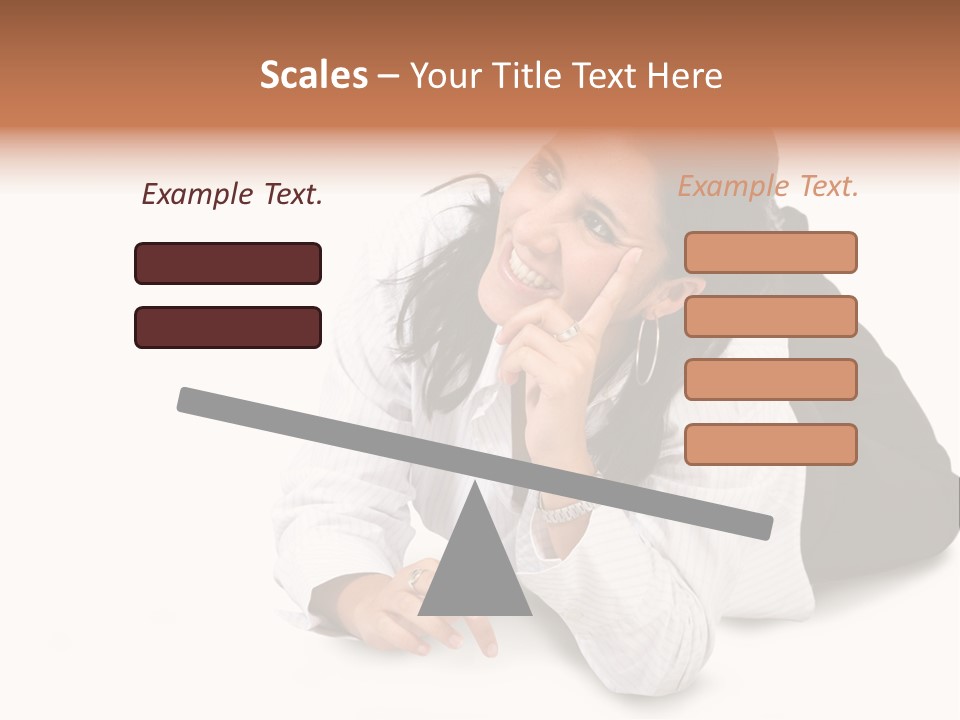 Beautiful Blonde In A White Man's Shirt PowerPoint Template