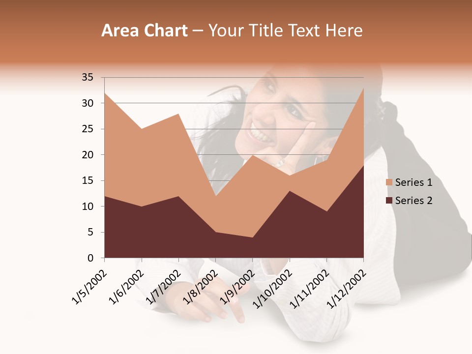 Beautiful Blonde In A White Man's Shirt PowerPoint Template