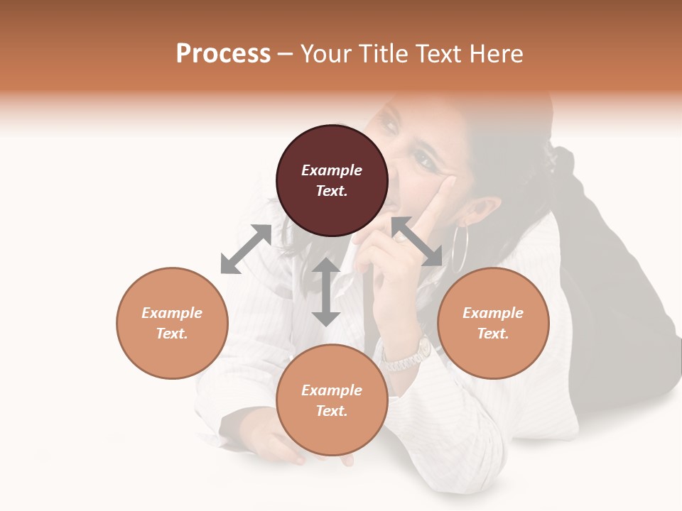 Beautiful Blonde In A White Man's Shirt PowerPoint Template