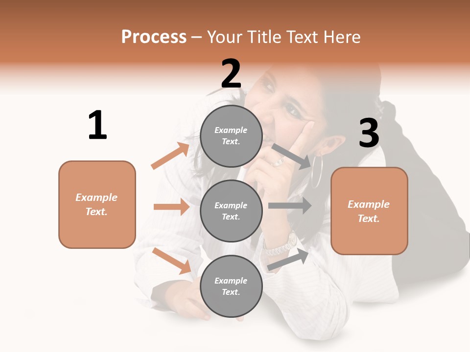 Beautiful Blonde In A White Man's Shirt PowerPoint Template