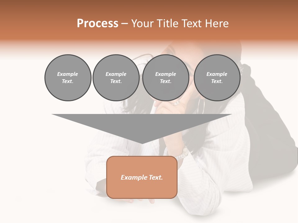 Beautiful Blonde In A White Man's Shirt PowerPoint Template