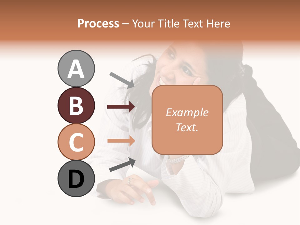 Beautiful Blonde In A White Man's Shirt PowerPoint Template