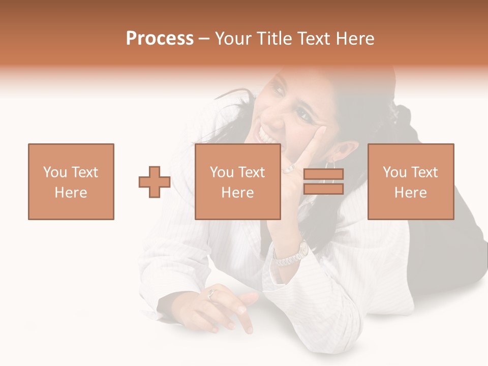 Beautiful Blonde In A White Man's Shirt PowerPoint Template