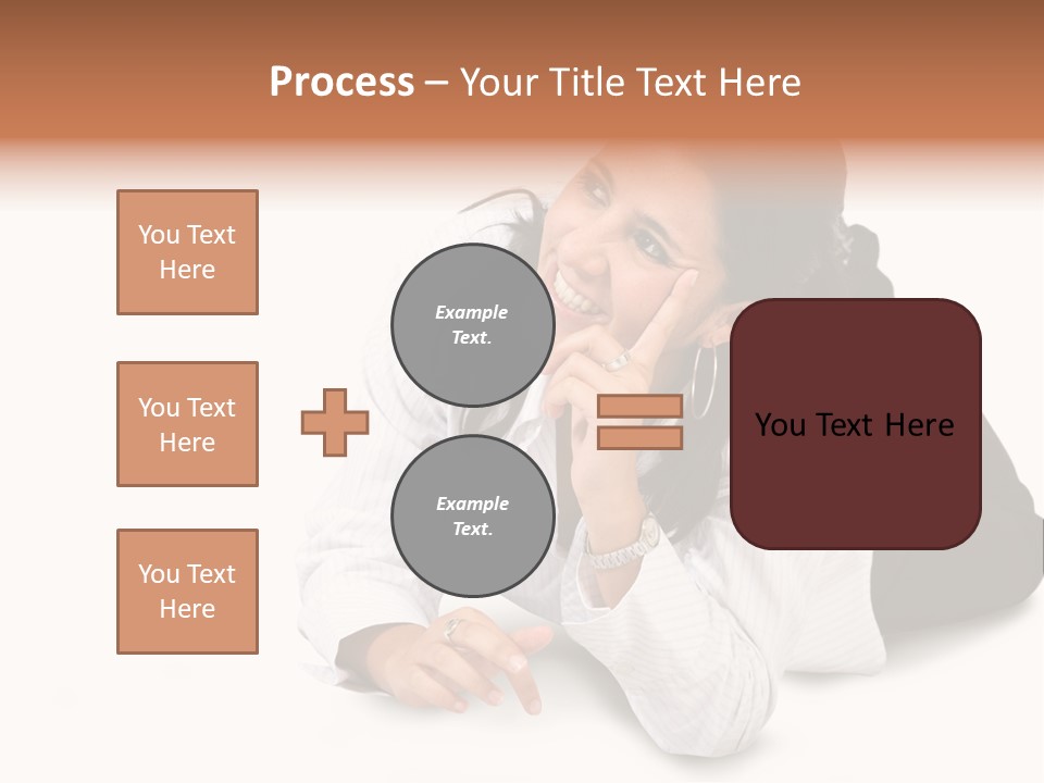 Beautiful Blonde In A White Man's Shirt PowerPoint Template