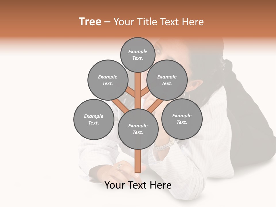 Beautiful Blonde In A White Man's Shirt PowerPoint Template