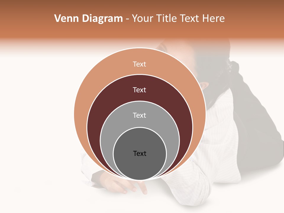 Beautiful Blonde In A White Man's Shirt PowerPoint Template