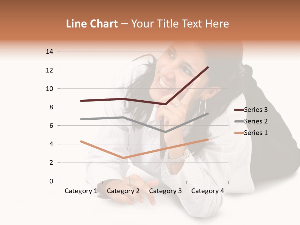 Beautiful Blonde In A White Man's Shirt PowerPoint Template