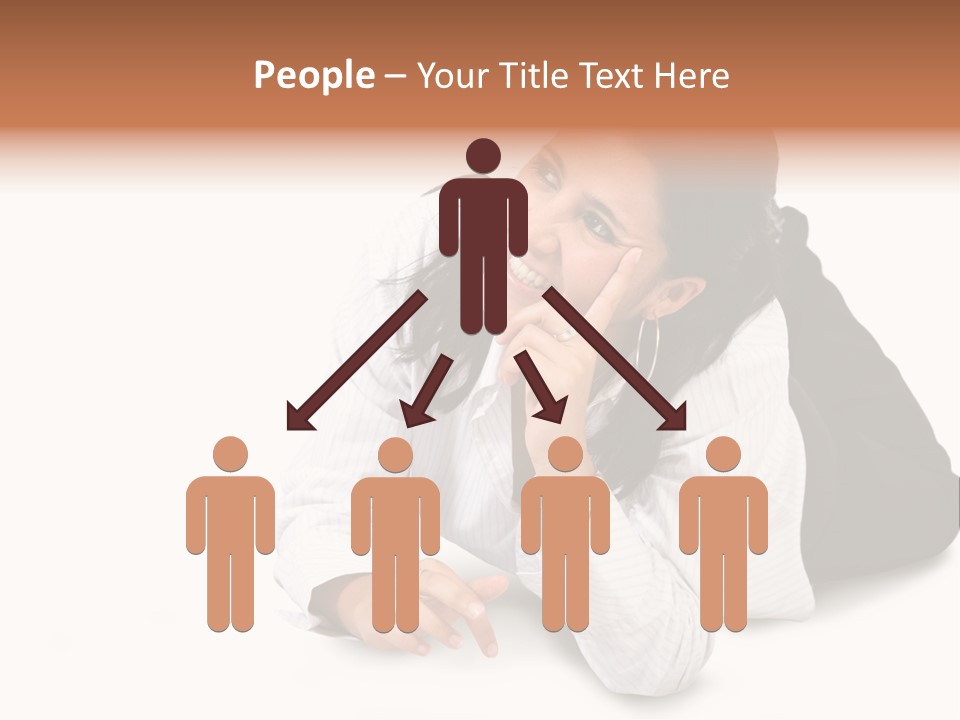 Beautiful Blonde In A White Man's Shirt PowerPoint Template