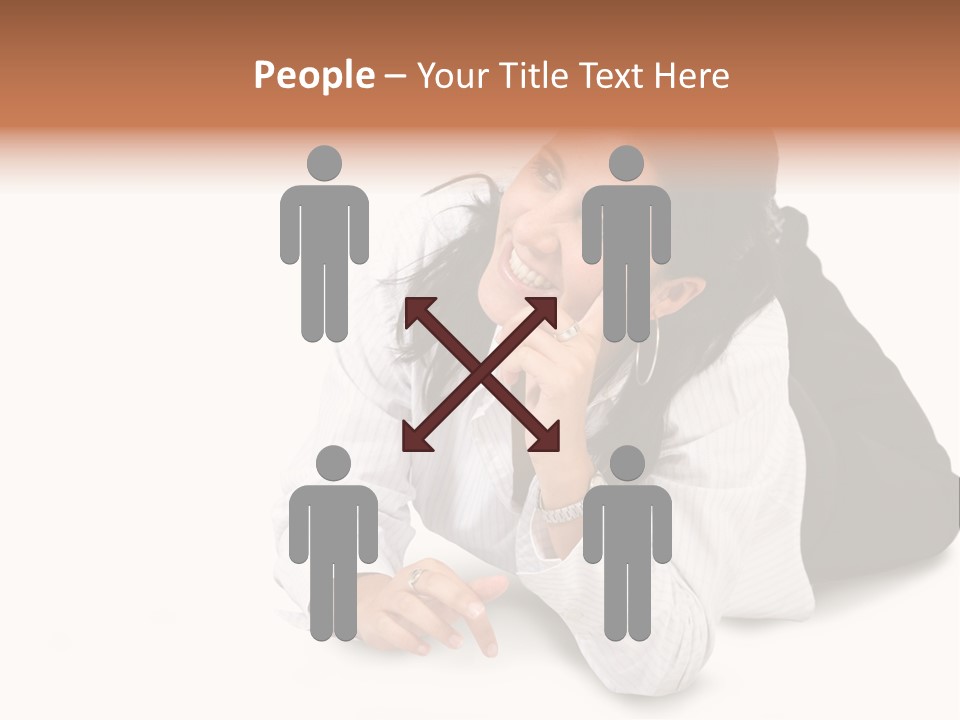 Beautiful Blonde In A White Man's Shirt PowerPoint Template