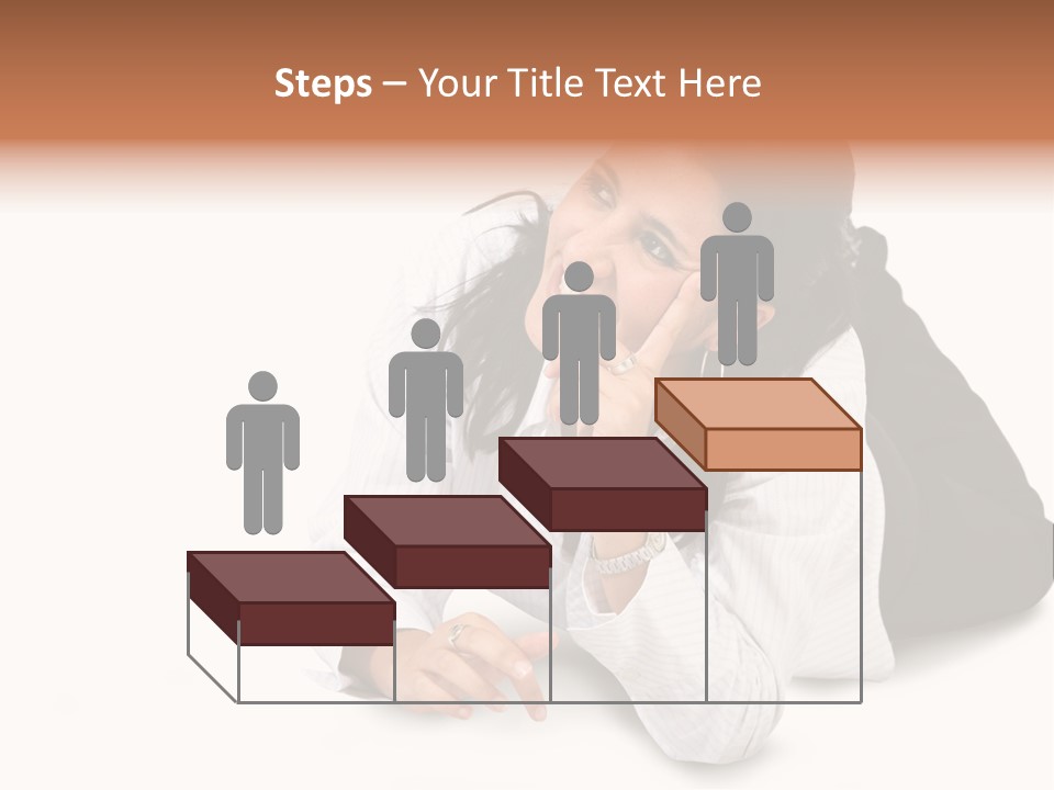 Beautiful Blonde In A White Man's Shirt PowerPoint Template