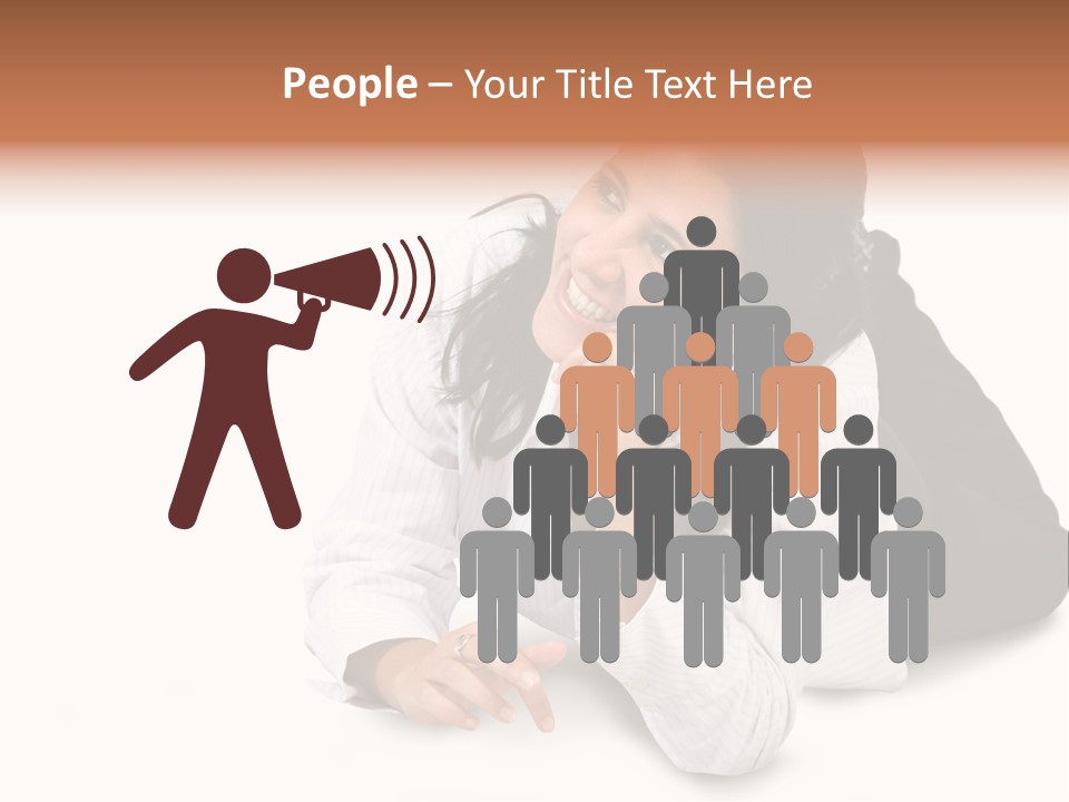 Beautiful Blonde In A White Man's Shirt PowerPoint Template