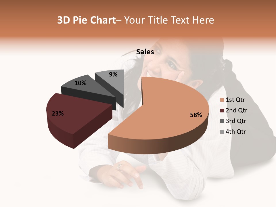 Beautiful Blonde In A White Man's Shirt PowerPoint Template