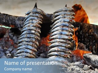 Sardines Kebabs PowerPoint Template