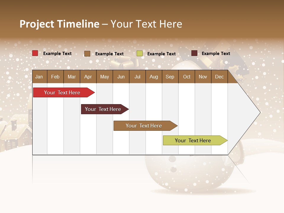 Snowman With Gift For You Stock Vector Illustration: PowerPoint Template