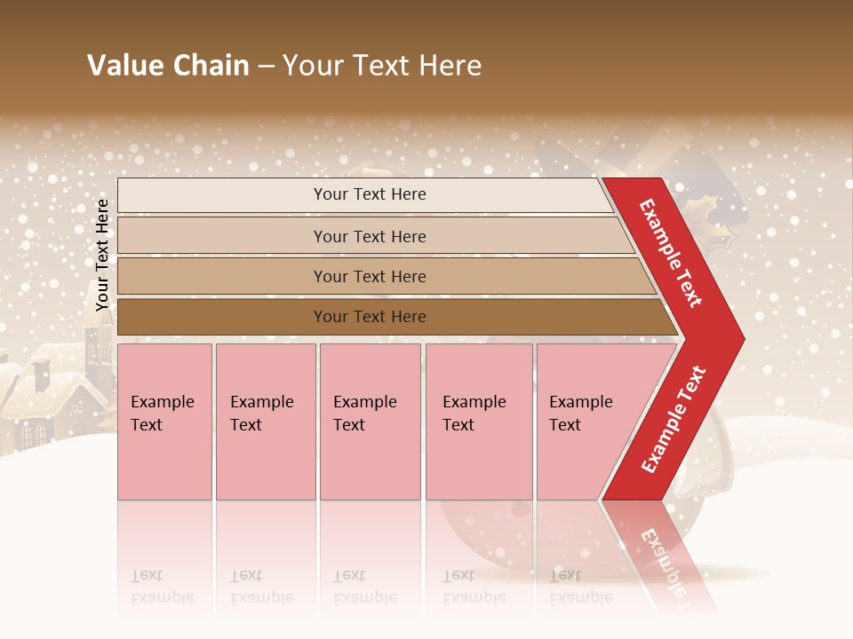 Snowman With Gift For You Stock Vector Illustration: PowerPoint Template