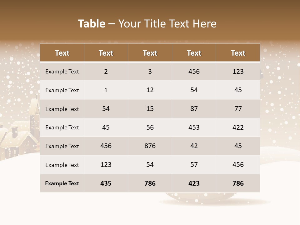 Snowman With Gift For You Stock Vector Illustration: PowerPoint Template