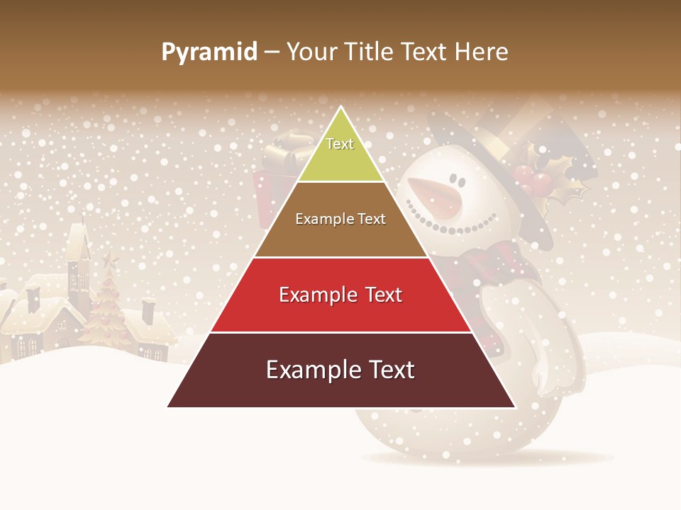 Snowman With Gift For You Stock Vector Illustration: PowerPoint Template