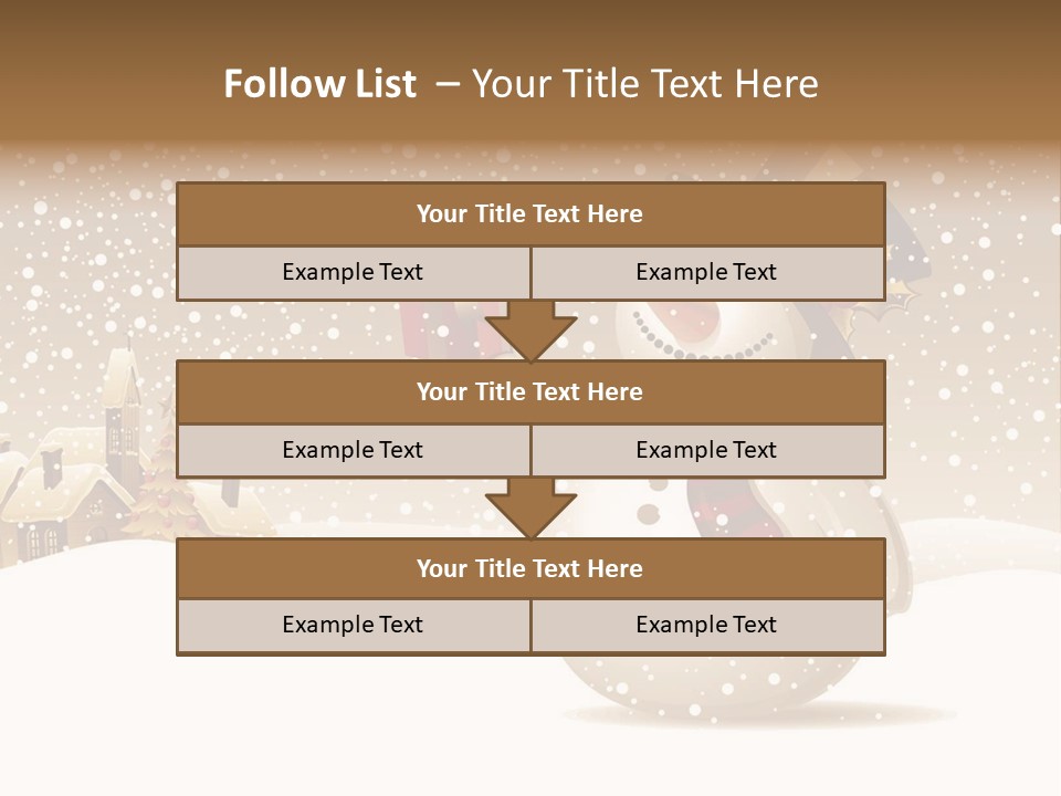 Snowman With Gift For You Stock Vector Illustration: PowerPoint Template
