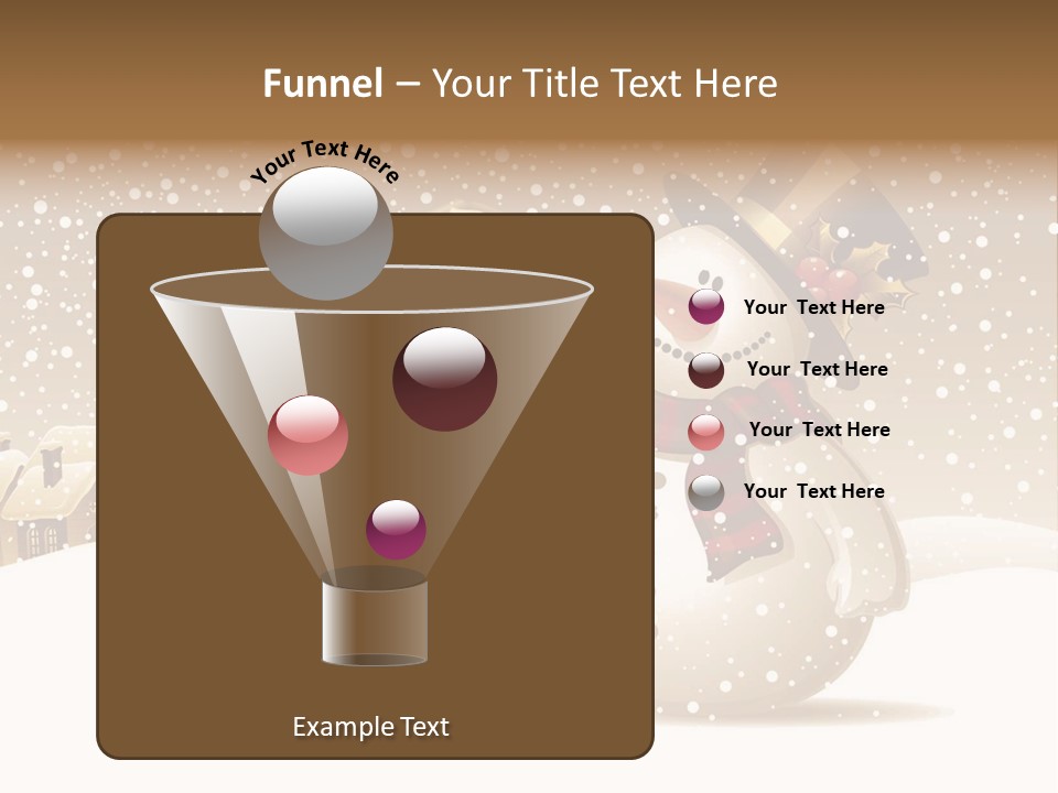 Snowman With Gift For You Stock Vector Illustration: PowerPoint Template