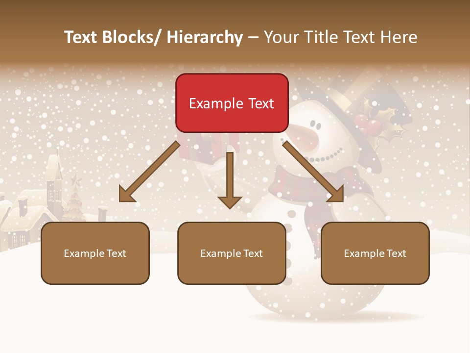 Snowman With Gift For You Stock Vector Illustration: PowerPoint Template