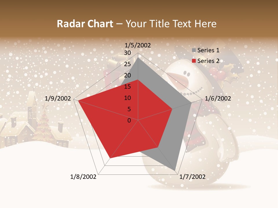 Snowman With Gift For You Stock Vector Illustration: PowerPoint Template