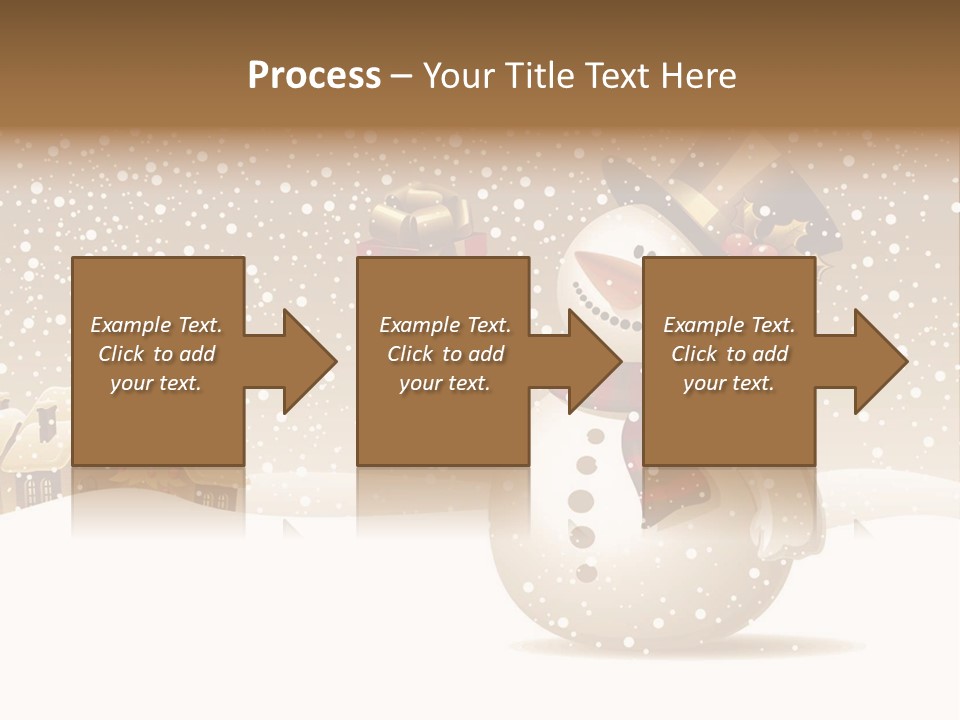 Snowman With Gift For You Stock Vector Illustration: PowerPoint Template